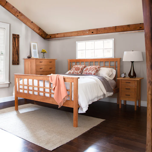 Wholesale Modern Mission Solid Wood <b>Bed</b> |Geometric Grid Headboard <b>Bed</b> Wholesale - Product Image 1