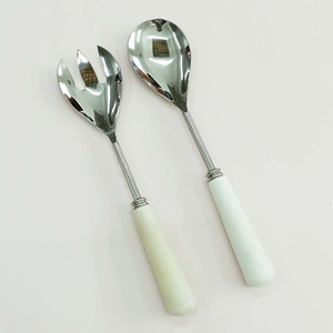 Juego de Cuchara y Tenedor para Ensalada de Metal, Resistente a la Corrosión, Ecológico, de Grado Alimenticio, para Servicios de Catering, Eventos al Aire Libre y Picnics - Product Image 1