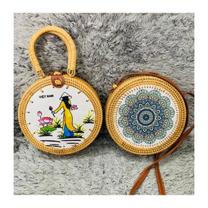 Bolso de Mano Pequeño Hecho a Mano con Ratán Natural Tejido, Bolso Ecológico, Accesorio de Moda Rústico, OEM, ODM, Marca Privada - Product Image 2