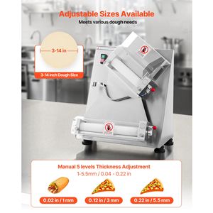 Macchina Elettrica Commerciale per Stendere la Pasta 370W in Acciaio Inox, Larghezza 3-14 Pollici, Nuova Condizione 260 - Product Image 3