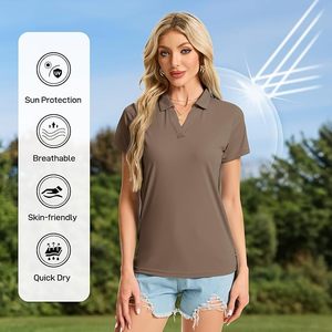<b>Women's</b> Solid Color Short Sleeve Jersey for Shirt Breathable <b>Compressed</b> Knitted Casual <b>Top</b> - Product Image 6