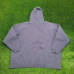Sweat-shirt à capuche gris surdimensionné pour homme, manches régulières, couleur unie, en molleton, décontracté, pour l'automne, fabriqué sur mesure par Twin City - Product Image 3