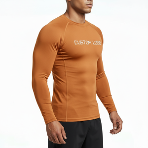 Breathable <b>Compression</b> <b>Shirt</b> Men Long Sleeve Fitness Training Apparel Wholesale - Product Image 3