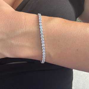 10 Ct Sparkling Diamond Tennis <b>Bracelets</b> CVD Round Lab Grown Box Clasp Minimalist Classic Luxury Jewelry 10K 14K 18K <b>Solid</b> Gold - Product Image 6