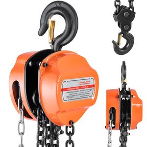 Paranco a Catena Manuale da 2 Tonnellate (4400 Libbre) con Catena Zincata G80, Capacità di Sollevamento 10 Piedi, per Carichi Pesanti, Versione Migliorata per Legname - Product Image 1