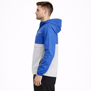 Vestes coupe-vent décontractées pour hommes, 100 % polyester, printemps-été, fermeture éclair, fines, à capuche, B2B - Product Image 6