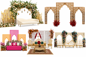 Décoration d'entrée élégante, simple et moderne avec panneaux laser détachables pour salles de mariage - Métal élégant, couleur et taille personnalisées - Product Image 6