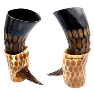 Jarrón Decorativo de Lujo para el Hogar y Exhibición de Flores, Jarrón de Jardín Hecho a Mano con Forma de Cuerno, Maceta Única Orgánica Pulida - Product Image 6