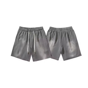 Pantalones Cortos Casuales de Lujo para Hombre 2026, Lavado Ácido, Batik, 330GSM, 100% Algodón, Corte Holgado, Transpirables, Estilo Urbano - Product Image 4