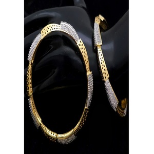 Stunning Best Quality Brass Gold Plated Moissanite Kundan Designer Fashion <b>Bangle</b> <b>Bracelets</b> for Wedding wear Collection - Product Image 2