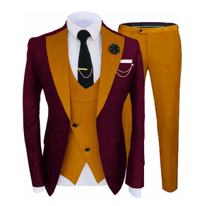 OEM Service Suit For Men New Arrivals Men's Suits 3 Pieces Male Wedding Dress Coat Pant Suits <b>Blazers</b> Hot Sale Fashion Men Suit - Product Image 2