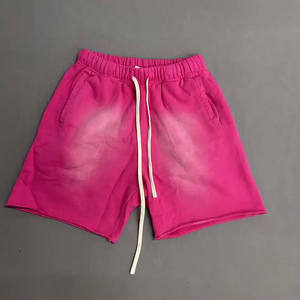 Pantalones cortos deportivos de punto para hombre, estilo casual, de longitud media, corte recto, holgados, para playa, con logotipo bordado, unisex. - Product Image 2