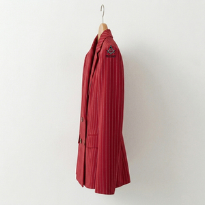 Vêtements grecs pour femmes, Delta Sigma Heritage Masonic Regalia, blazer rayé rouge à double boutonnage, manches longues, manteau pour femmes - Product Image 2