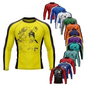 Haut de compression à manches longues pour BJJ MMA, sport, fitness, course, entraînement, extérieur, taille personnalisée, Rash Guard - Product Image 1