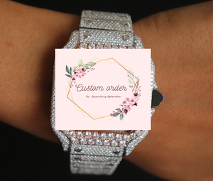 Reloj Cronógrafo de Cuarzo con Diamantes Moissanite VVS, Esfera Cuadrada de 41 mm, Personalizado, Completamente Adornado, Correa de 20 mm, Acero Inoxidable, para Hombre - Product Image 2