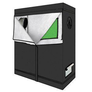 Tenda per Coltivazione Idroponica LY per Uso Domestico 120*60*150cm, Smontabile, Verde e Nera in PVC, con Finestra, Nuova Condizione, Pompa Aeroponica Inclusa - Product Image 6