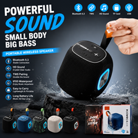 X900 Enceinte Audio Sans Fil Robuste et Étanche avec Cordon de Suspension, Subwoofer à Basses Puissantes, pour Activités Extérieures, Camping et Fêtes, Boîte de Vente en Gros