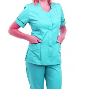 Tenues médicales pour femmes de haute qualité, ensemble de blouses d'infirmière à manches courtes, doux, extensible, anti-humidité, uniforme d'hôpital, plusieurs styles - Product Image 1
