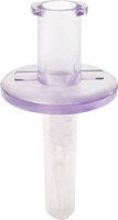 13B001 Casquette médicale transparente en polycarbonate violet à picots de 16 mm non ventilée certifiée ISO 13485 Classe I