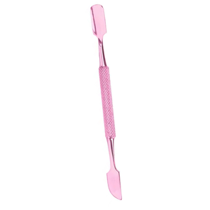 Pousse-cuticules et grattoir de précision en acier inoxydable rose pour manucure et pédicure professionnelles, outil de soin des ongles - Product Image 1