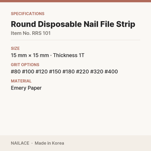 Korean Round Disposable <b>Nail</b> File <b>Strip</b> 80/100 Grit OEM Custom Logo for Salon Wholesale - Product Image 2