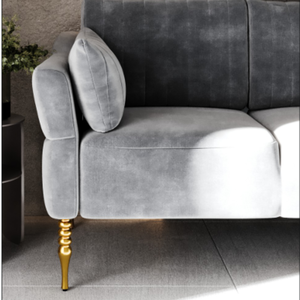 Pieds de canapé modernes en aluminium tourné, pieds de meuble incurvés, finition PVD Or, Or Rose, AB, Noir Mat Soyeux, quincaillerie de support 4, 6, 8 pouces - Product Image 1