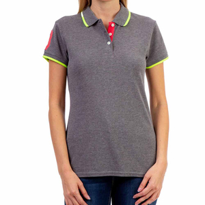 เสื้อโปโลผู้หญิง ผ้าโพลีเอสเตอร์ผสมคอตตอน ลายเรียบ พิมพ์ลายผ้าตามสั่ง สำหรับฤดูร้อน ไซส์พลัส สไตล์ลำลอง ขายส่งเสื้อโปโล - Product Image 1