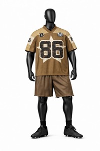 Ensemble de maillot et short de football américain de qualité supérieure, uniforme sportif respirant, vêtements d'équipe personnalisés pour les entraînements et les matchs - Product Image 2