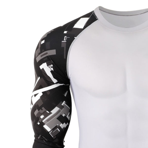 Maillots de compression personnalisés OEM pour hommes à manches longues, respirants, anti-UV, avec caractéristiques sportives sublimées pour BJJ et MMA - Product Image 5
