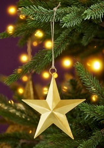 ดาวประดับต้นคริสต์มาสโลหะทองเหลืองขายส่ง รูปดาวสำหรับตกแต่งบ้าน - Product Image 3