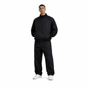 Men Pink Nylon Tracksuit Set Lightweight Windbreaker Jacket and Jogger Pants Sports Running <b>Suit</b> Breathable Streetwear - Product Image 6