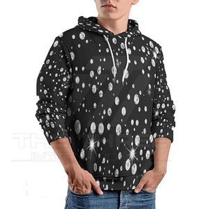 Sudadera con Capucha para Hombre, Moderna y Elegante, con Pedrería, Adornada con Cristales, Tejido Premium, Estilo Urbano - Product Image 5