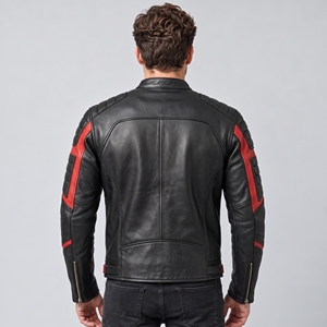 Veste de moto en cuir durable pour la course, offrant un ajustement confortable et un design élégant - Product Image 6