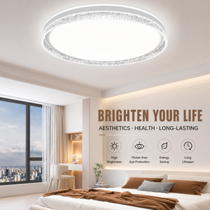 Modern Minimalist LED <strong>Ceiling</strong> <strong>Light</strong> <strong>3</strong> Color Dimmable LED <strong>Bulbs</strong> for Apartment Rental Home Bedroom Lighting - Product Image 3