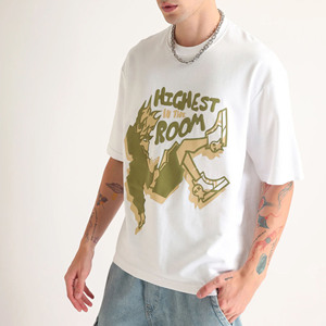 เสื้อยืดแขนสั้นสีขาวสำหรับผู้ชาย พิมพ์ลายตัวอักษร คอกลม ผ้าเจอร์ซีย์คอตตอน ทรงปกติ ระบายอากาศได้ดี ขายส่ง รับผลิตตามแบบ - Product Image 1