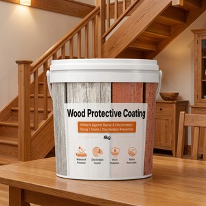 Gloss Finish Low Odor Eco Friendly VOC Wood Protective Coating Low VOC Safe <b>Waterproof</b> 1K For Indoor Wooden Surface - Product Image 1