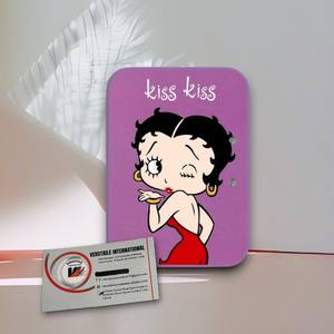 Tuiles magnétiques personnalisables en acrylique pour extensions de cils, motifs Love Betty Boop Kiss, fleur, papillon, cœur, écologiques, privées - Product Image 4
