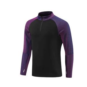 Veste d'entraînement de football personnalisée pour homme à col zippé, manches longues, pull sportif pour équipe de football, vêtements de supporter, vente en gros OEM - Product Image 1