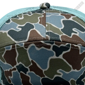 SIBRIN Custom Logo 7 Panel Trucker <b>Hat</b> Duck Camo Blue Mesh Cap Baseball Flat Brim Caps Outdoor Streetwear Spring <b>Summer</b> Sports - Product Image 4
