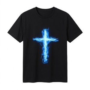 เสื้อยืดสีดำพิมพ์โลโก้ตามสั่งขายส่งสำหรับผู้ชาย สวมใส่สบายๆ ในฤดูร้อน เสื้อผ้าสตรีทแวร์รักษ์โลก ขายดีเป็นที่นิยม - Product Image 1