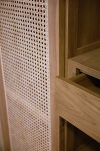 Enzo 3-Door Solid Teak Wood & Rattan Freestanding <b>Large</b> Capacity <b>Wardrobe</b> Home Furniture for Bedroom - Product Image 3