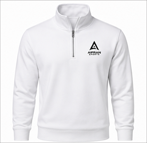 Sweat-shirt d'hiver pour homme, col zippé, molleton épais doublé, style streetwear, logo personnalisé - Product Image 2