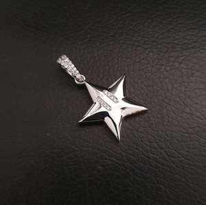 Colgante de Moissanita Estrella, Corte Brillante Redondo, Chapado en Oro Rosa, Joyería de Aleación, Regalo - Product Image 2