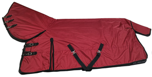 Nouvelles couvertures d'hiver pour chevaux en ripstop faites à la main avec couvre-cou amovible, imperméables - Product Image 6