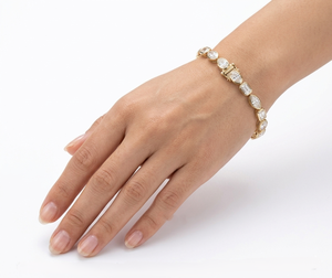 Lurba Jewels 15CT Lab Grown Diamond Multi Shape Marquise Tennis Bracelet Bezel Setting Women <b>Solid</b> 10K Yellow <b>Gold</b> IGI Certified - Product Image 4
