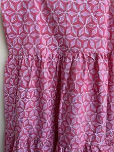 เดรสสั้นพิมพ์ลายดอกไม้สไตล์โบฮีเมียนสำหรับผู้หญิง ผ้าฝ้าย ใส่สบายๆ สำหรับฤดูร้อน ใส่ไปเที่ยวชายหาด สไตล์โบฮีเมียน น้ำหนักเบา เป็นมิตรกับสิ่งแวดล้อม เอวเข้ารูป - Product Image 6