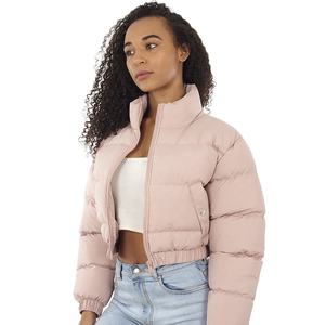 Custom Wholesale High Quality Fall Fashion Women's All Over Print Breathable <b>Puffer</b> Winter Bomber <b>Crop</b> <b>Jacket</b> - Product Image 1