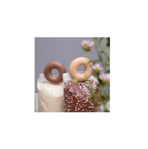 Scelleuse de sacs personnalisable pour riz, légumineuses et sucre, en bois massif, design beignet, avec un prix incroyable - Product Image 1