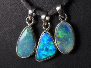 Pendentif double opale naturelle australienne - Bijou en argent sterling 925 - Pierre de naissance d'octobre - Cadeau pour elle - Unique en son genre - Nouvelle arrivée - Product Image 4