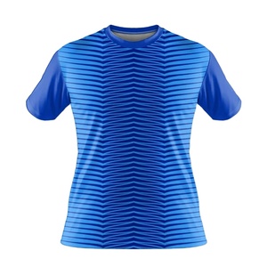 Mélange de coton et de polyester T-shirt pour hommes et femmes Formation Badminton Uniformes Garçons T-shirt surdimensionné à col rond Stock de course - Product Image 1